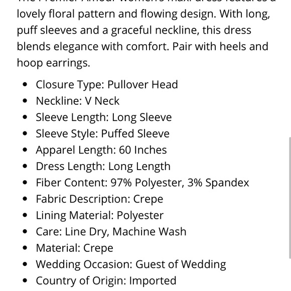 Premier Amour Maxi Floral Dress Size 4 Floral Romantic Flowy Black New $89 - Picture 7 of 7